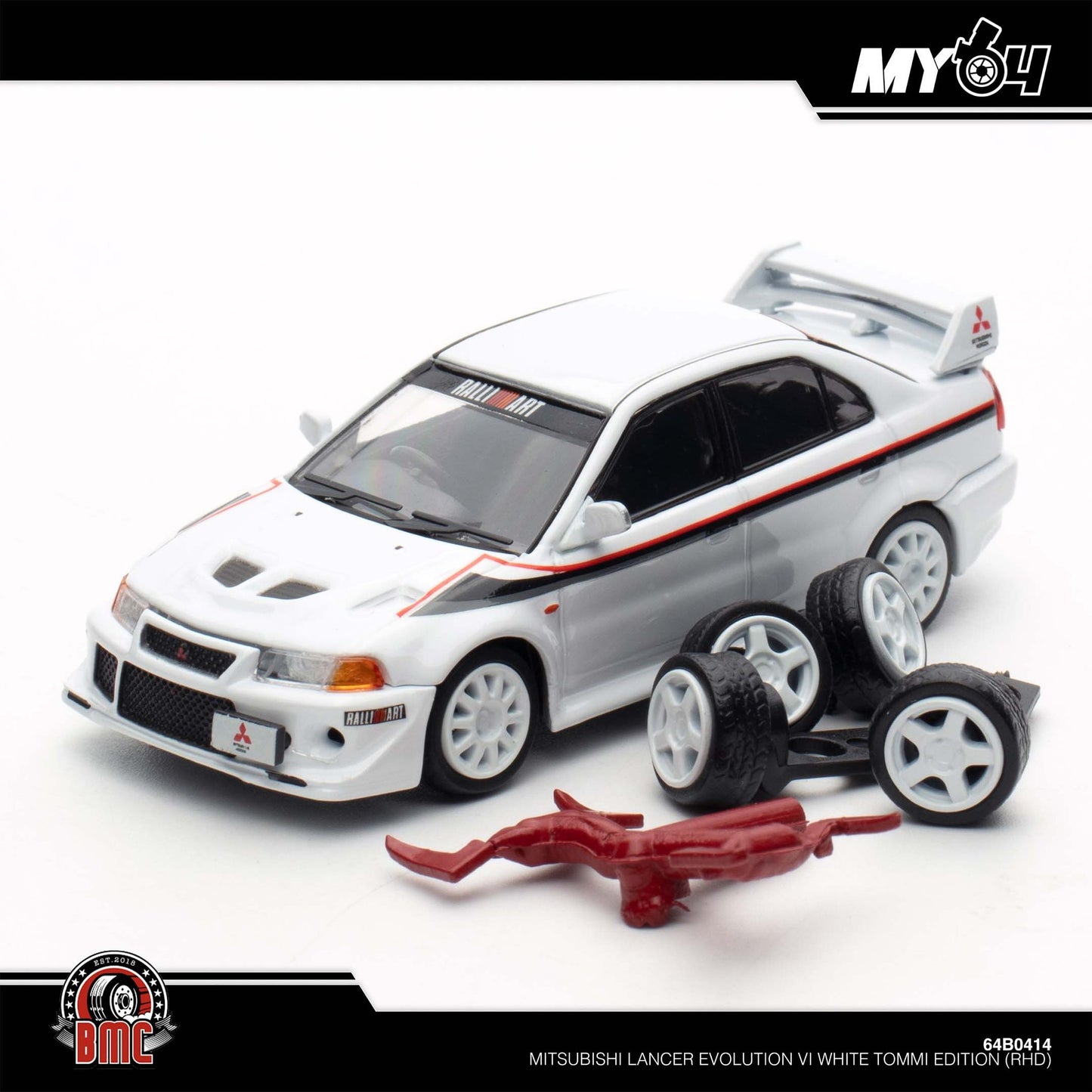[BMC] 1:64 Mitsubishi Evolution 6.5 Tommi Edition - White