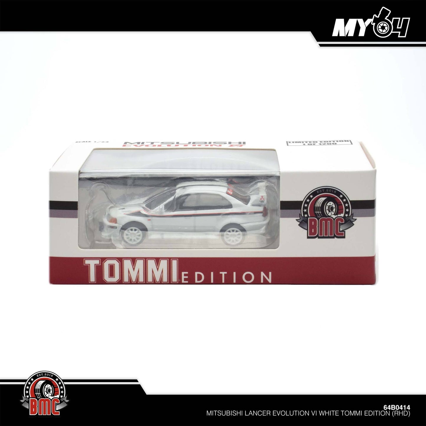 [BMC] 1:64 Mitsubishi Evolution 6.5 Tommi Edition - White