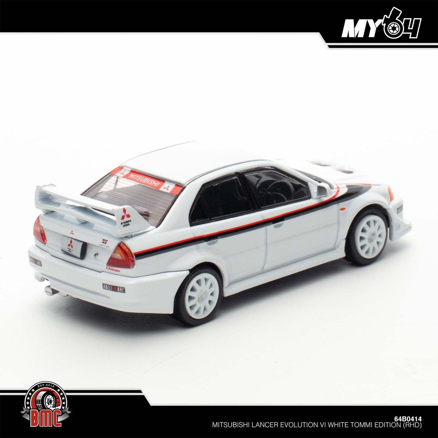 [BMC] 1:64 Mitsubishi Evolution 6.5 Tommi Edition - White