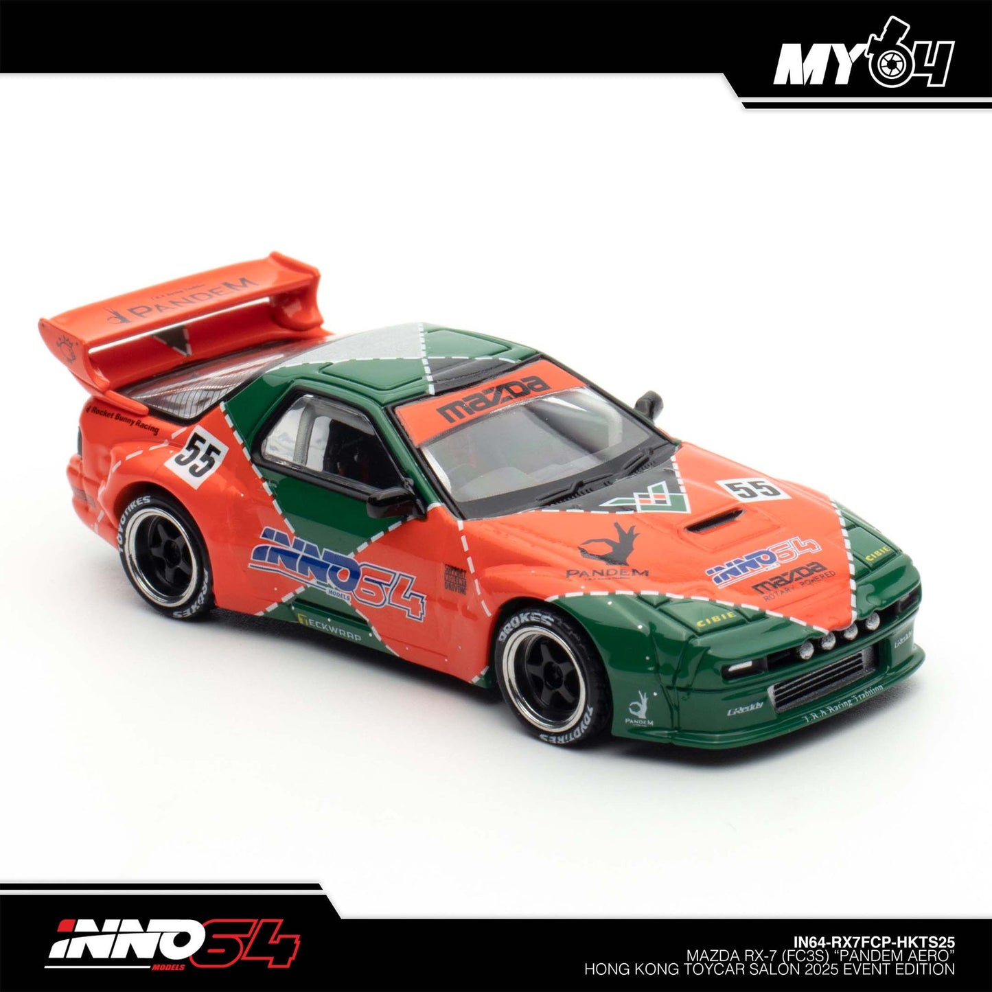 [INNO64] 1:64 Mazda RX7 (FC3S) "Pandem AERO" Hong Kong Toy Car Salon 2025