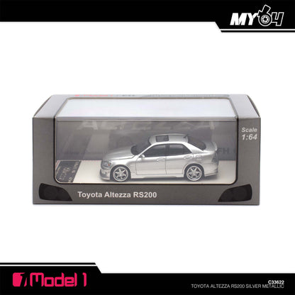 [Model1] 1:64 Toyota Altezza RS200 SXE10 - Silver Metallic