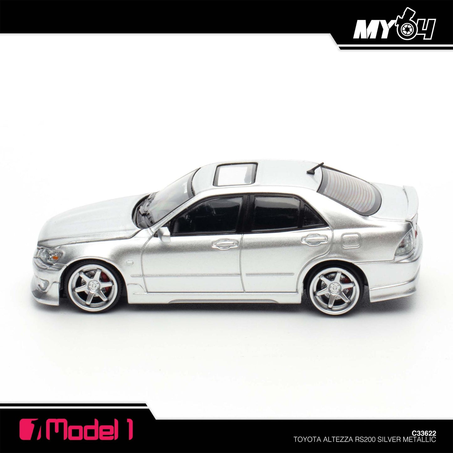 [Model1] 1:64 Toyota Altezza RS200 SXE10 - Silver Metallic