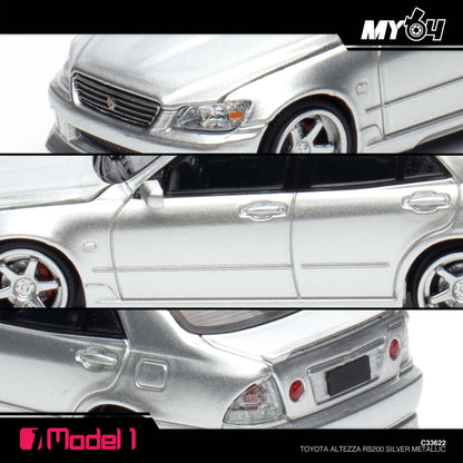 [Model1] 1:64 Toyota Altezza RS200 SXE10 - Silver Metallic