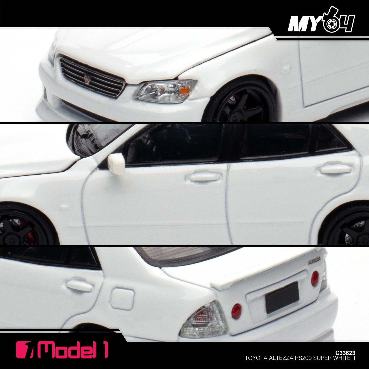 [Model1] 1:64 Toyota Altezza RS200 SXE10 - Super White II