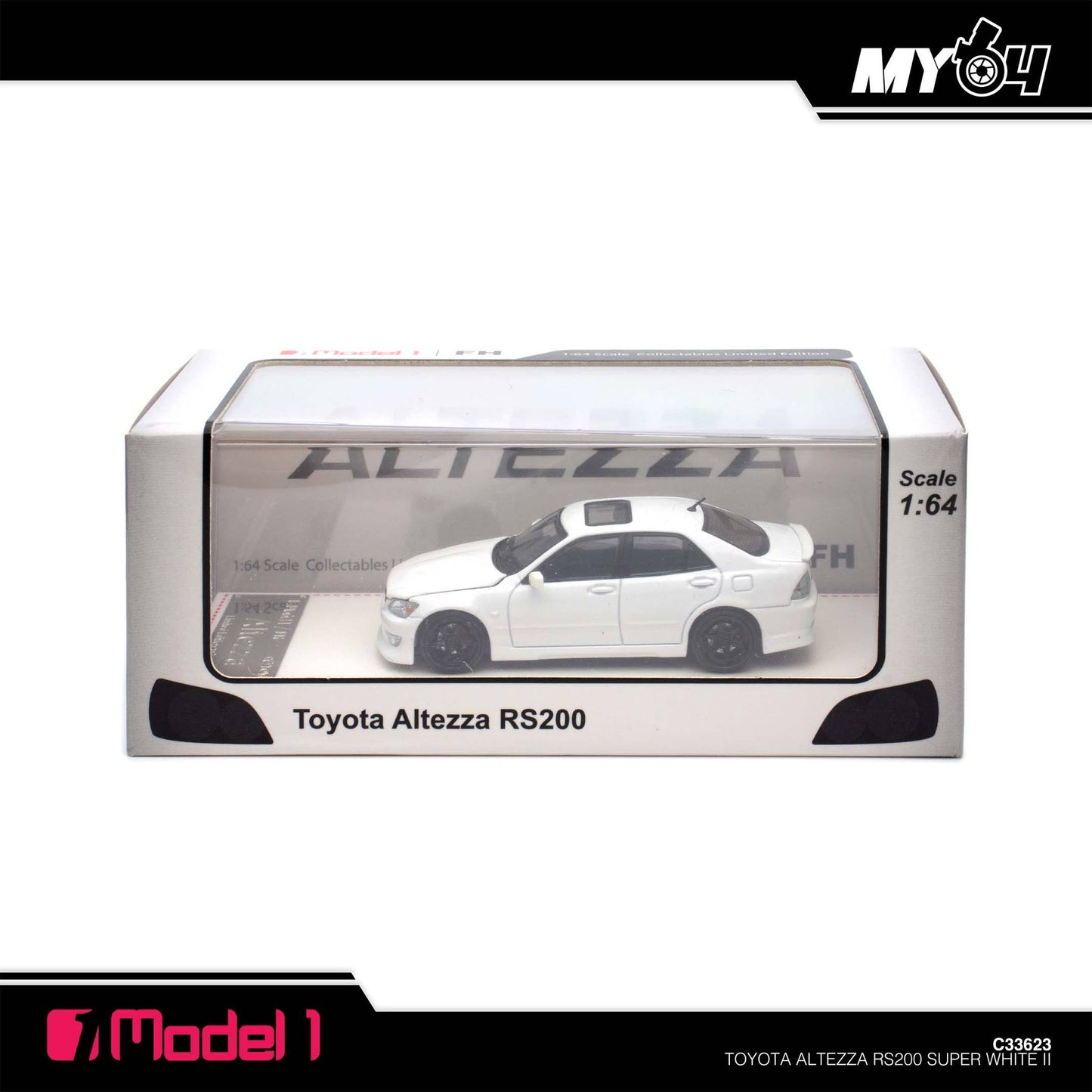 [Model1] 1:64 Toyota Altezza RS200 SXE10 - Super White II
