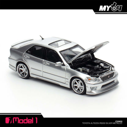 [Model1] 1:64 Toyota Altezza RS200 SXE10 - Silver Metallic