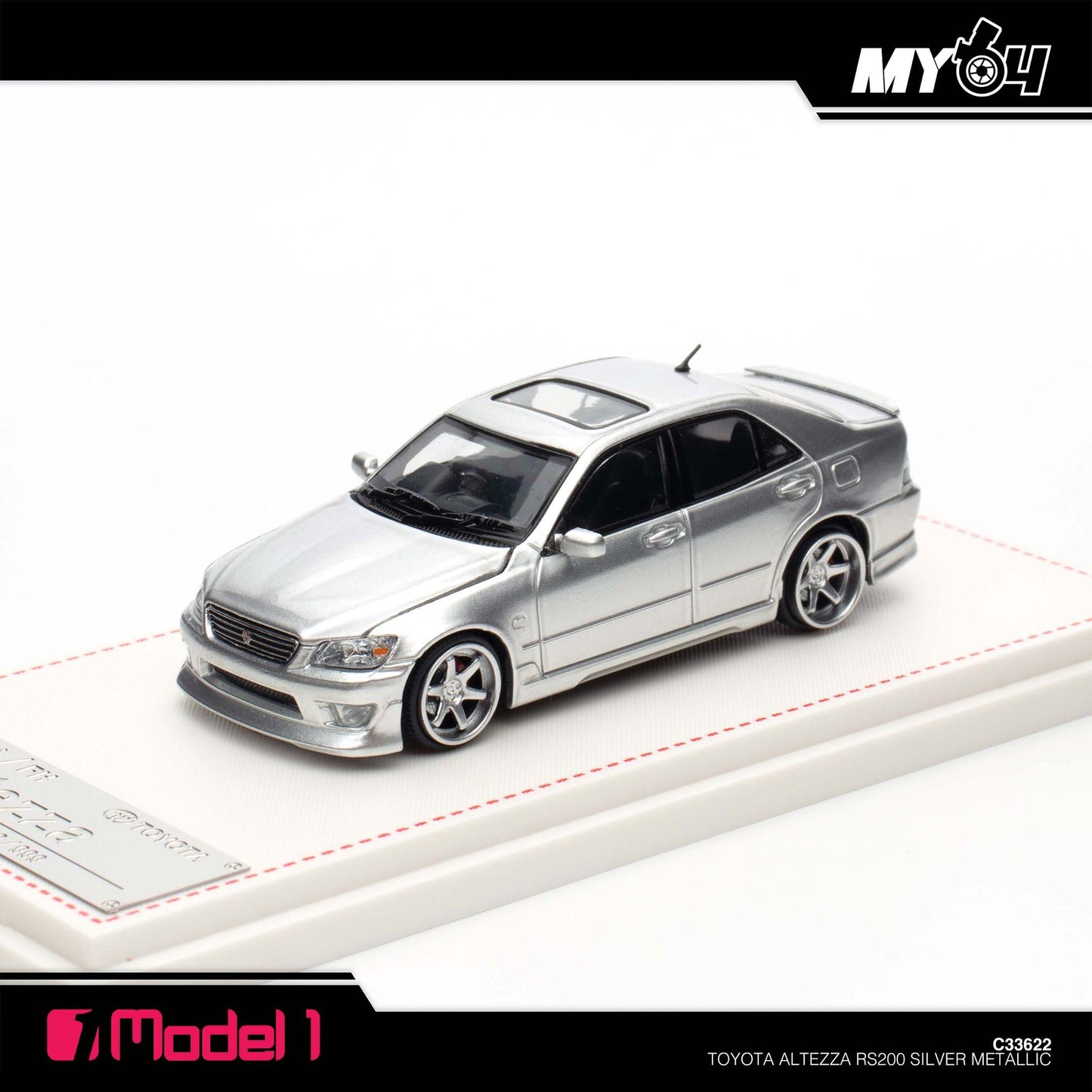 [Model1] 1:64 Toyota Altezza RS200 SXE10 - Silver Metallic