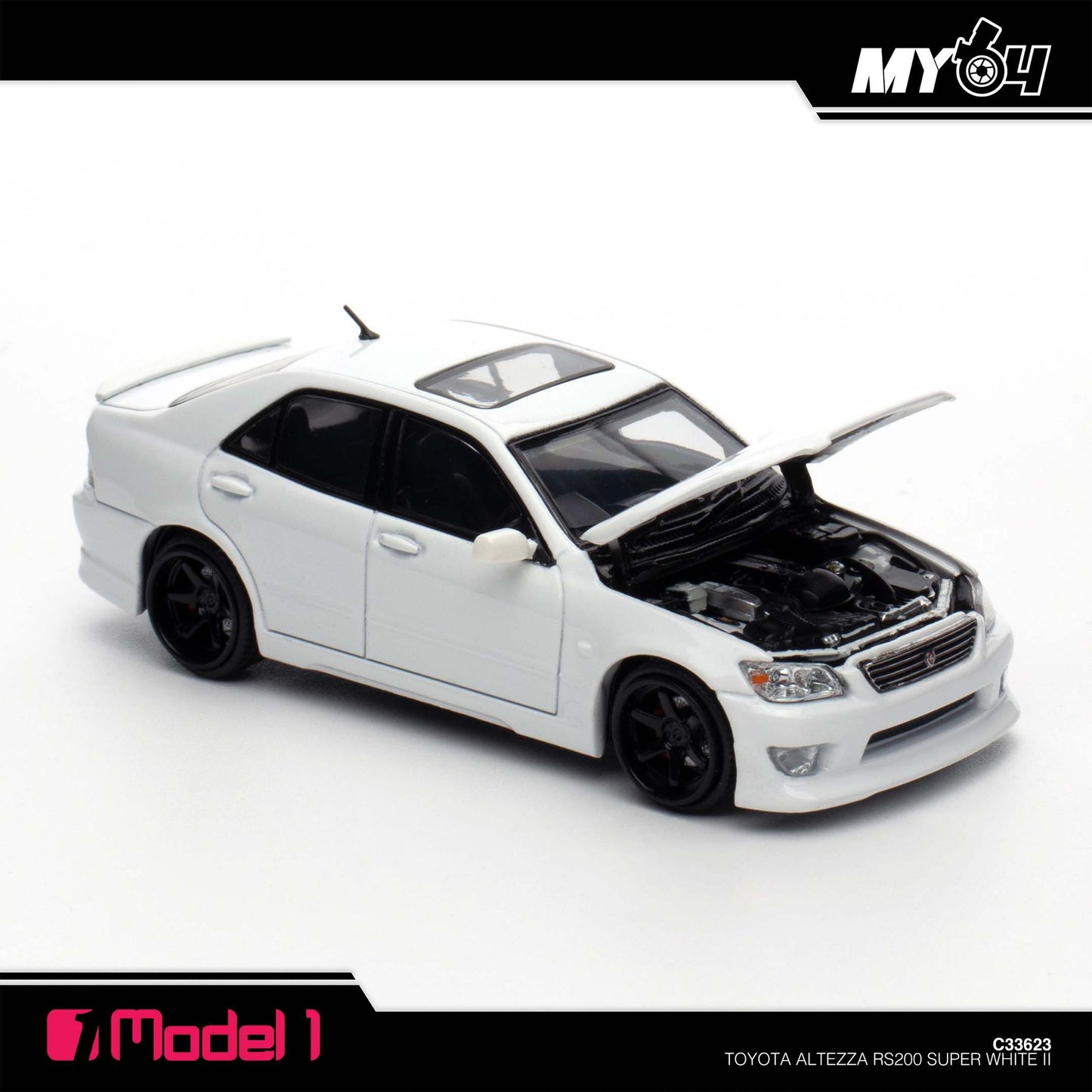 [Model1] 1:64 Toyota Altezza RS200 SXE10 - Super White II