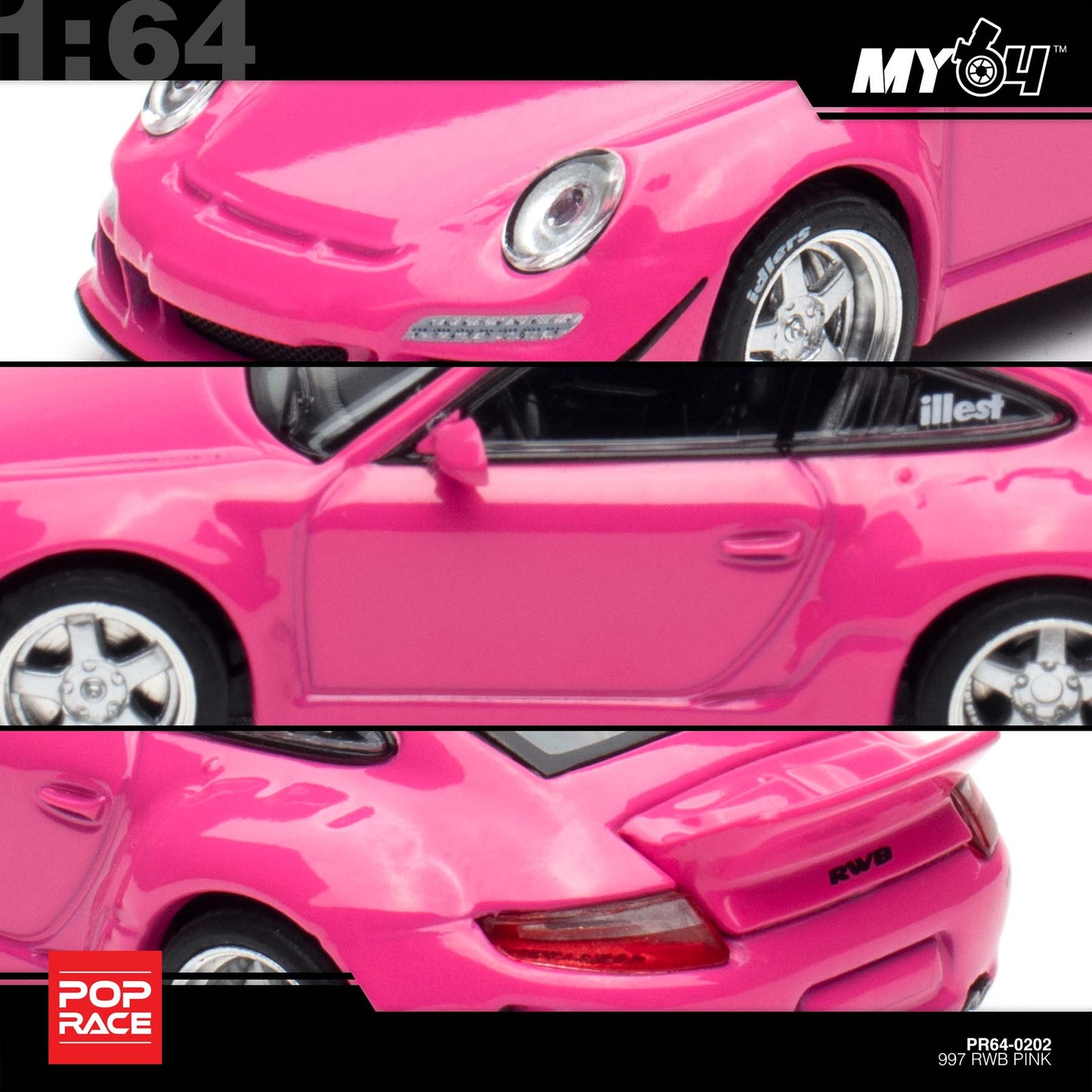 [Pop Race] 1:64 RWB 997 - Pink