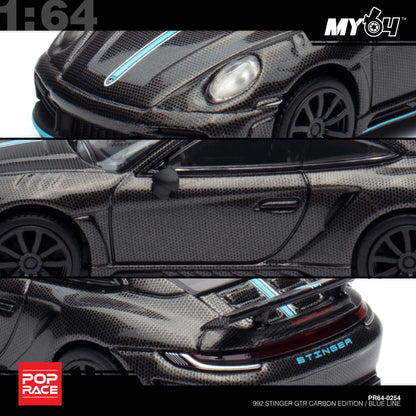 [Pop Race] 1:64 992 Stinger GTR Carbon Edition (Blue Line)