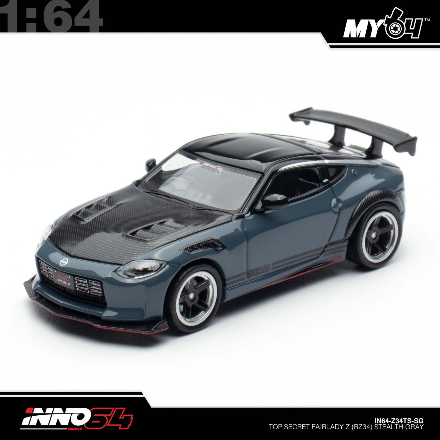 [INNO64] 1:64 Top Secret Fairlady Z (RX34) - Stealth Gray