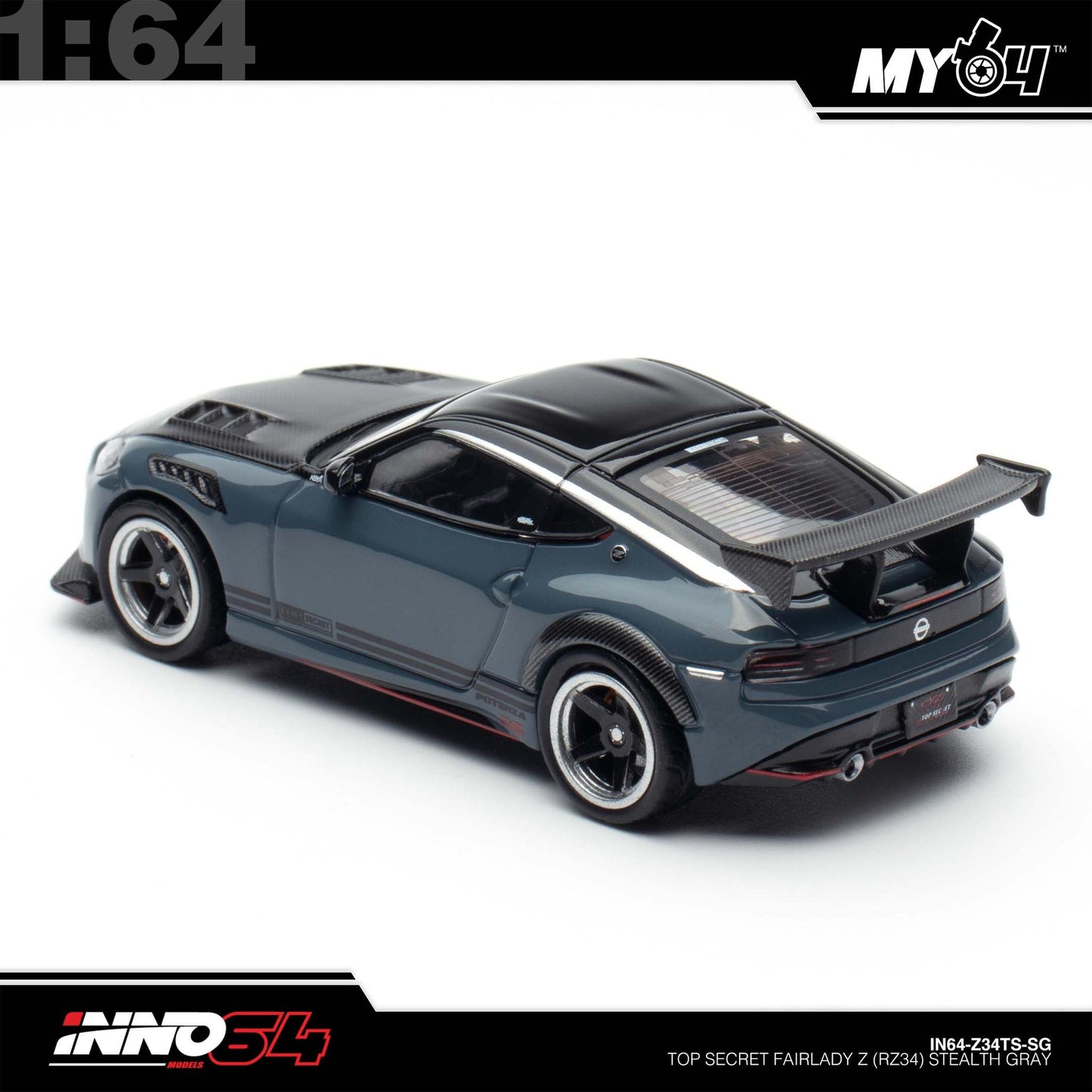 [INNO64] 1:64 Top Secret Fairlady Z (RX34) - Stealth Gray