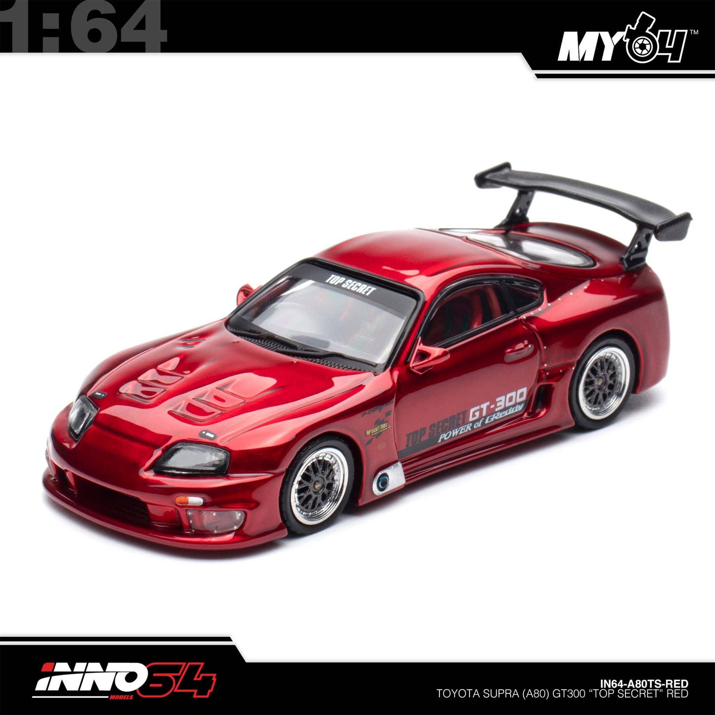 [INNO64] 1:64 Toyota Supra (A80) "Top Secret" - Red
