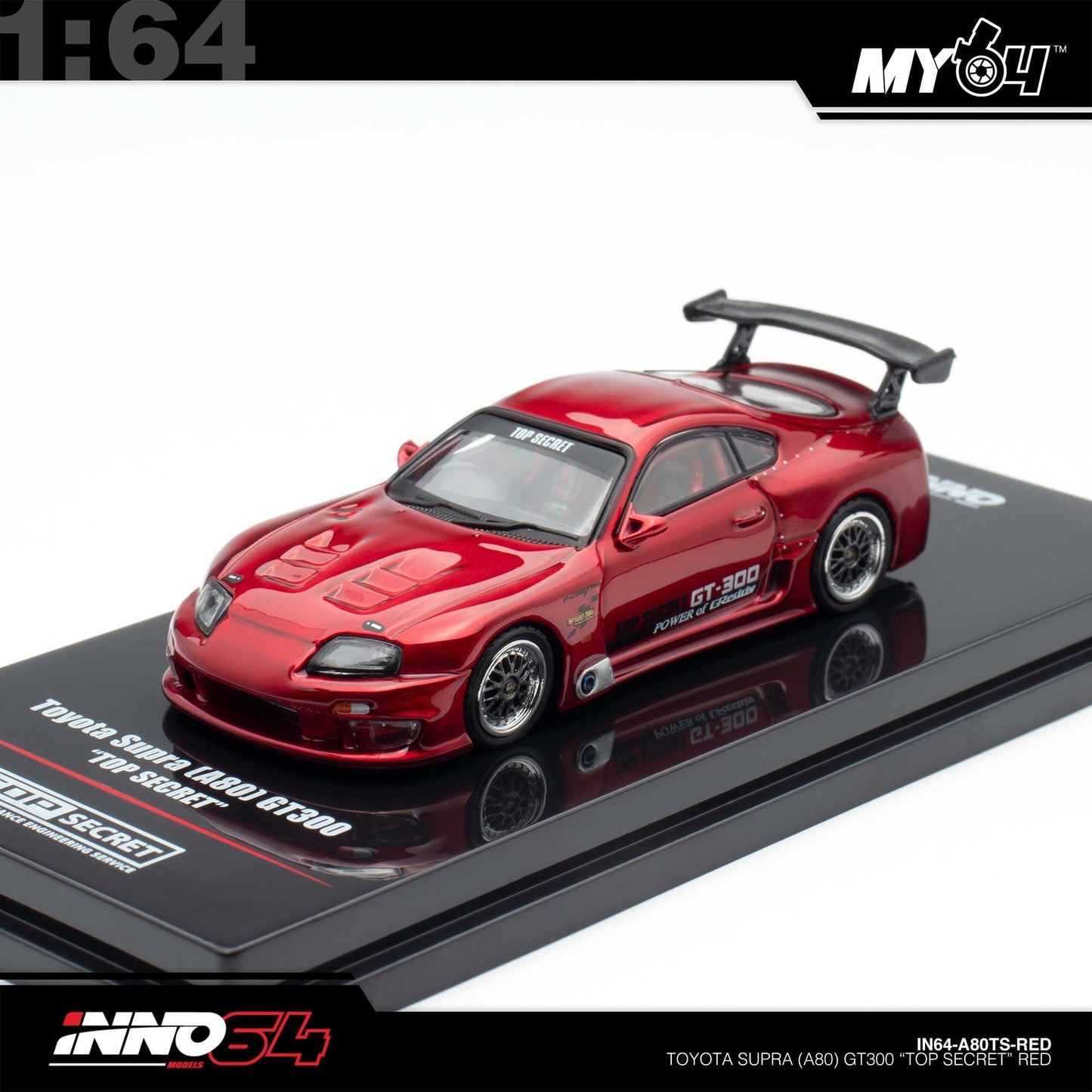 [INNO64] 1:64 Toyota Supra (A80) "Top Secret" - Red