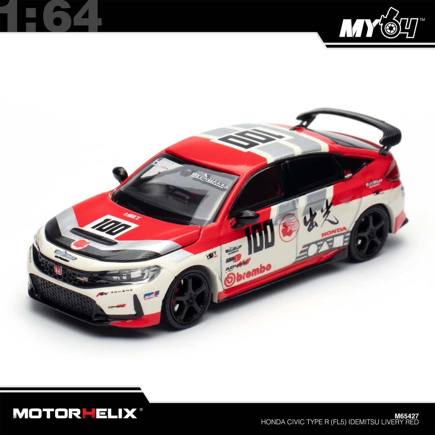 [Motorhelix] 1:64 Honda Civic Type R (FL5) - Idemistu Motion Red