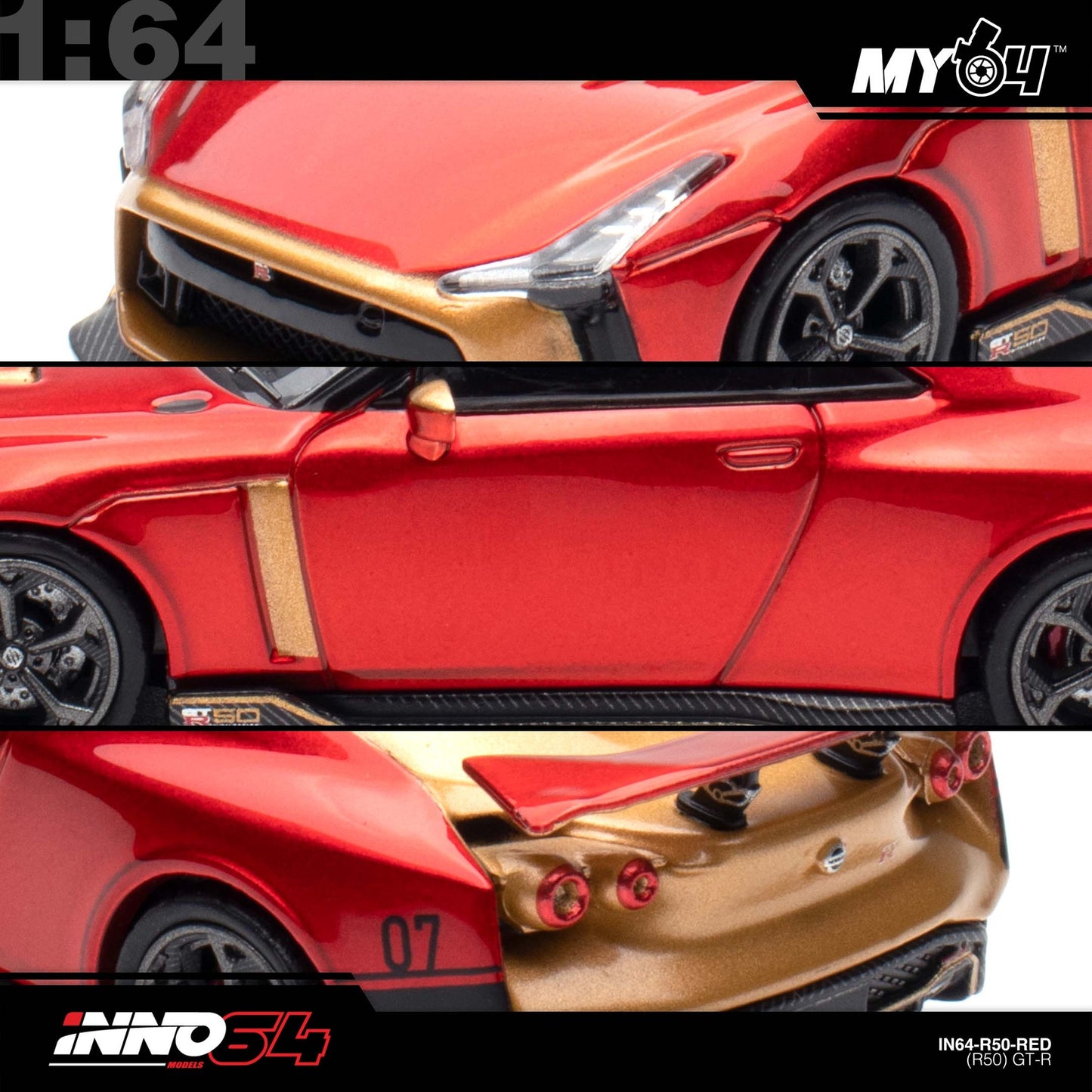 [INNO64] 1:64 R50 GT-R By Italsedign - Red