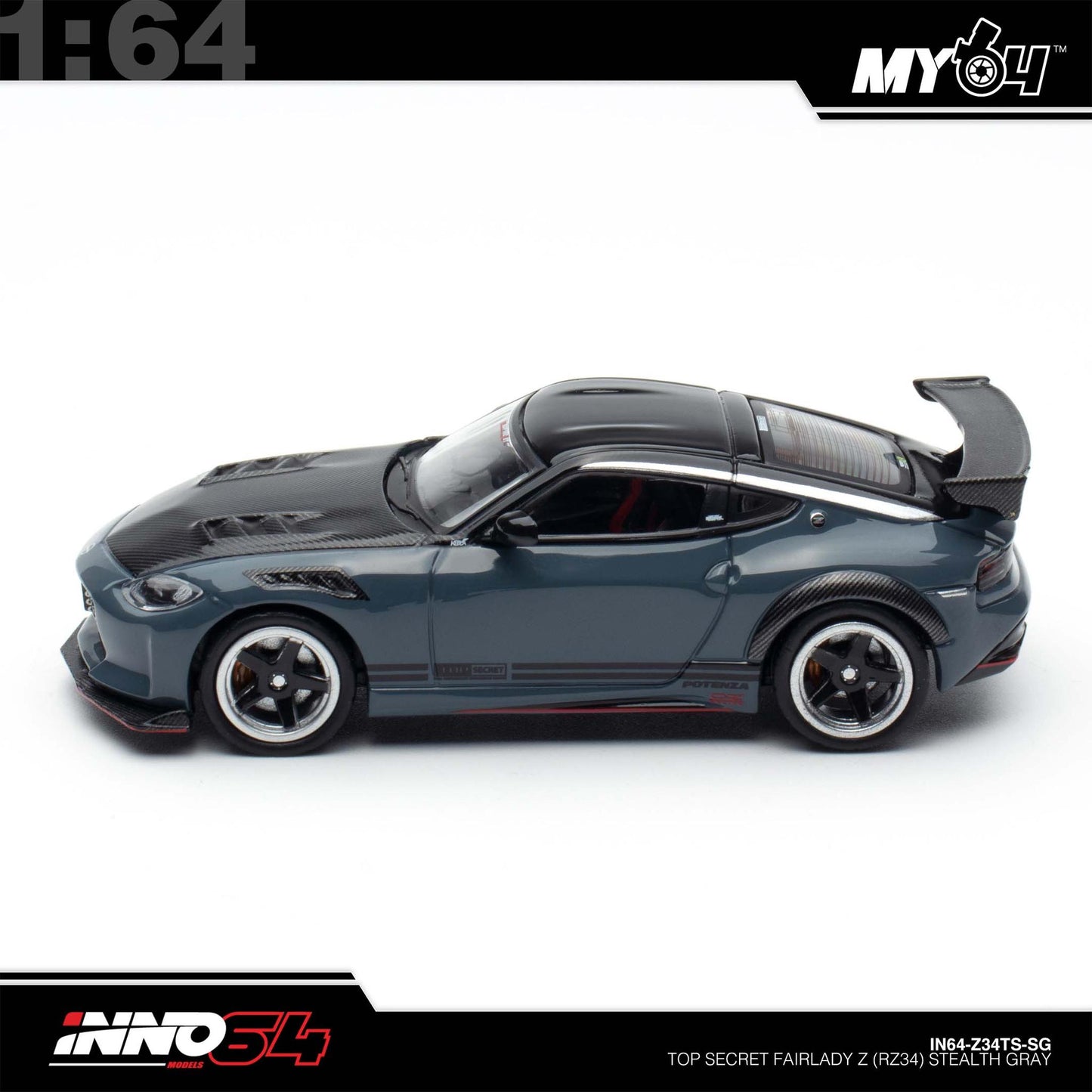 [INNO64] 1:64 Top Secret Fairlady Z (RX34) - Stealth Gray
