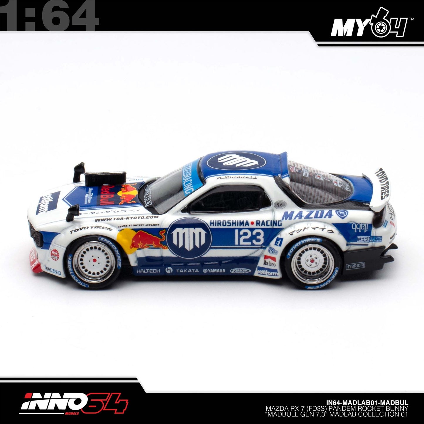 [INNO64] 1:64 Mazda RX7 (FD3S) "Pandem Rocket Bunny" MADBUL MADLAB COLLECTION 001