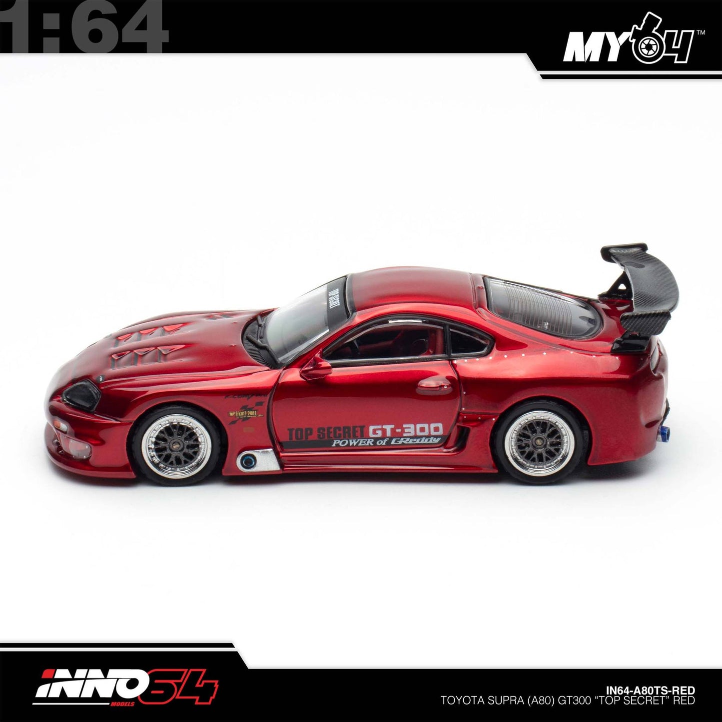 [INNO64] 1:64 Toyota Supra (A80) "Top Secret" - Red