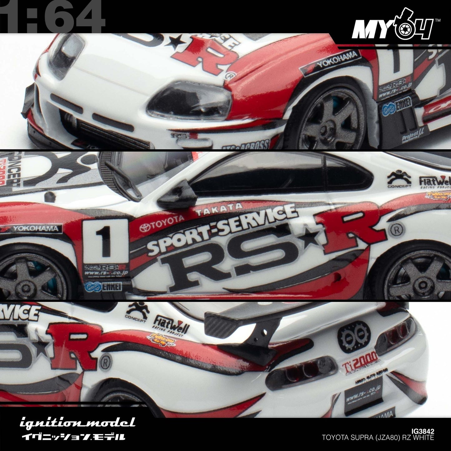 [Ignition Model] 1:64 Toyota Supra (JZA80) RZ - White (MY64 Special)