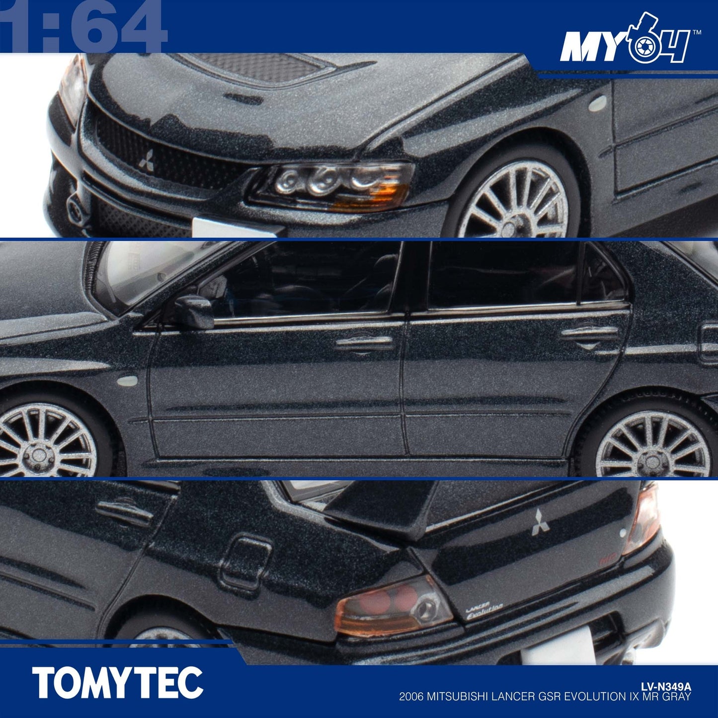[TLVN] 1:64 2006 Mitsubishi Lancer GSR Evolution IX MR - Grey