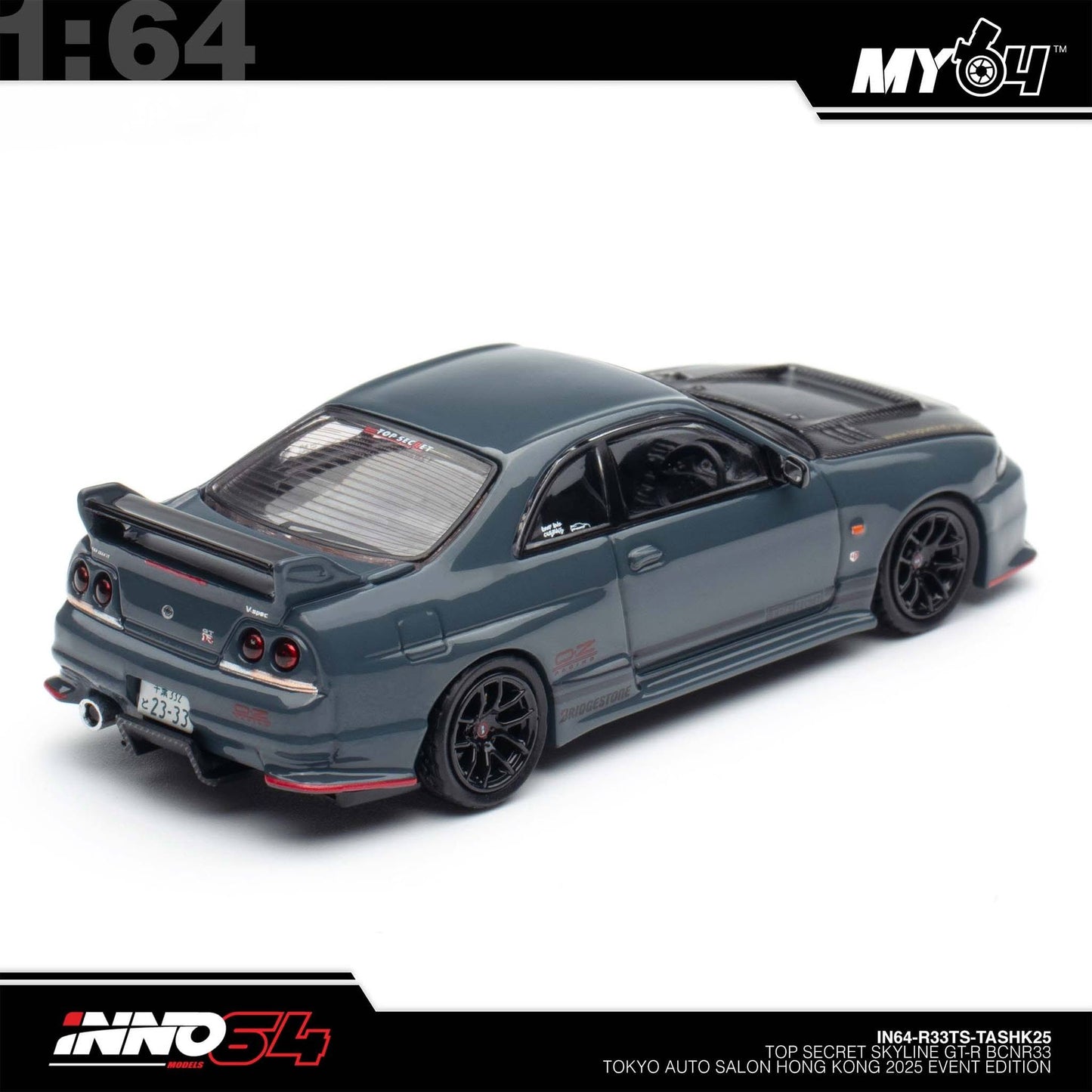 [INNO64] 1:64 "Top Secret" Nissan Skyline GT-R BCNR33 (TASHK25)