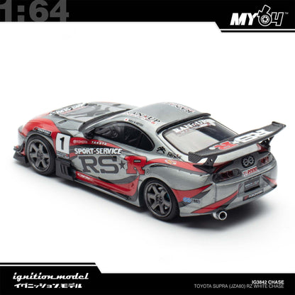 [Ignition Model] 1:64 Toyota Supra (JZA80) RZ - White Chase (MY64 Special)