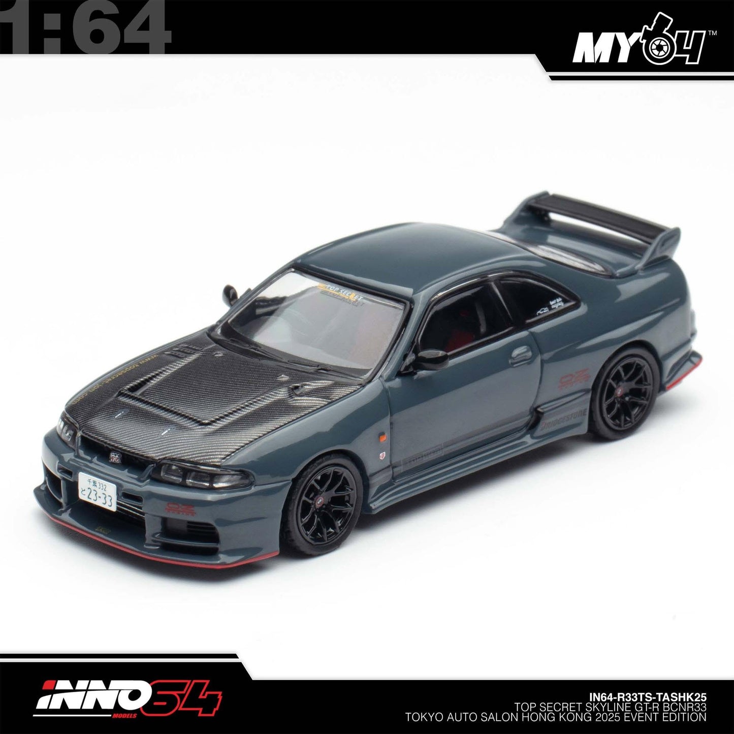 [INNO64] 1:64 "Top Secret" Nissan Skyline GT-R BCNR33 (TASHK25)