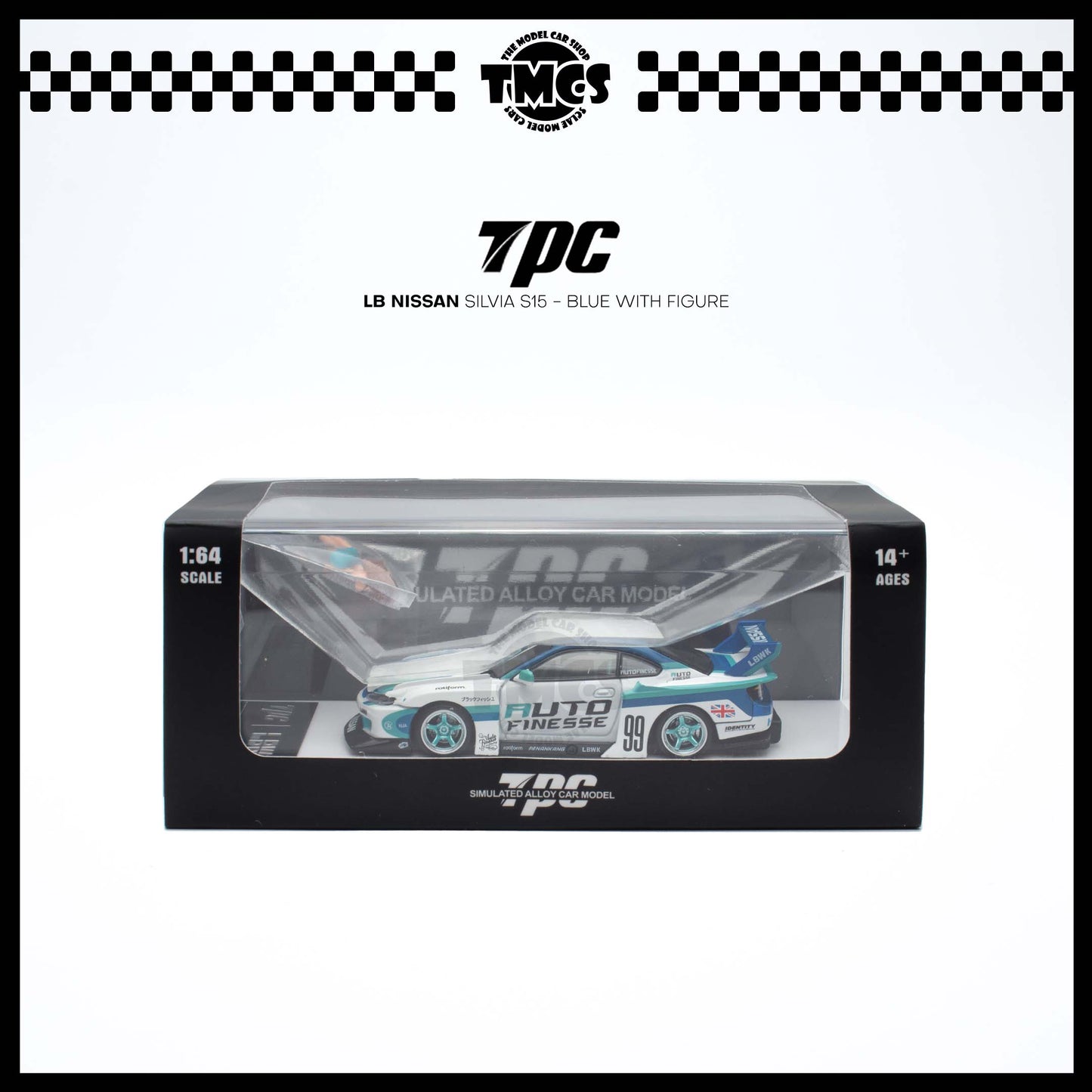 [TPC] 1:64 LB Nissan Silvia S15 - Blue with Figure