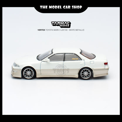 [Tarmac Works] VERTEX Toyota Mark II JZX100 - White Metallic (Chase Car Included)