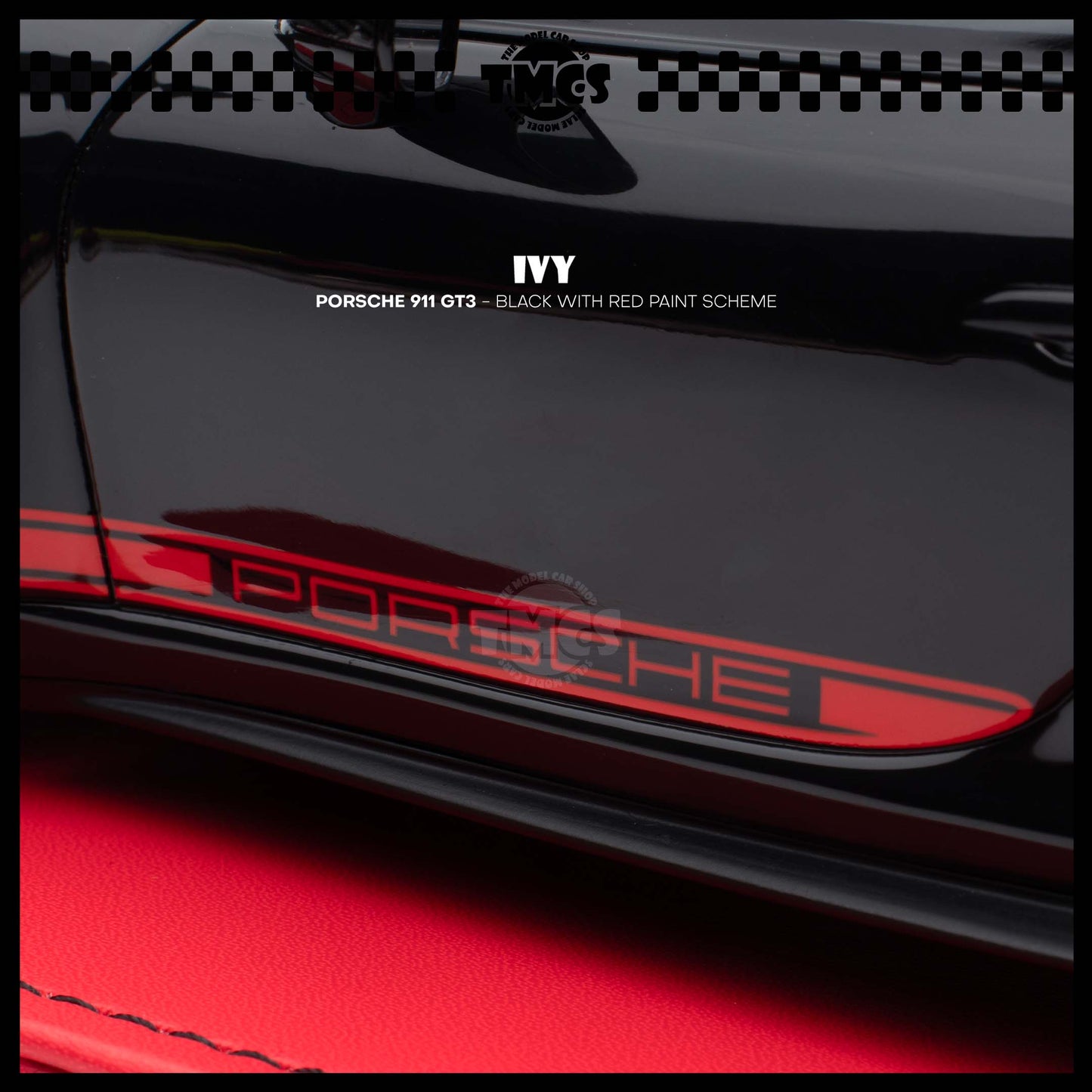 [IVY] 1:18 Porsche 911 GT3 - Black With Red Paint Scheme