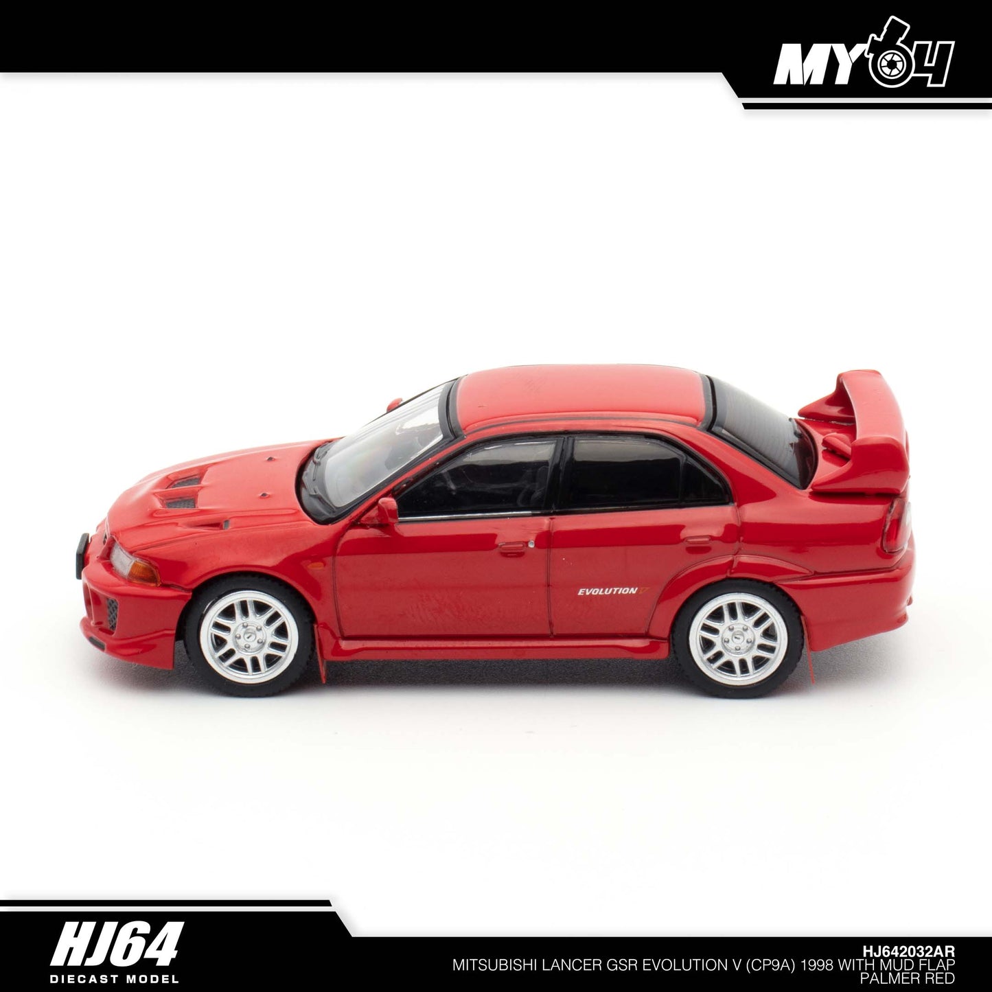 [Hobby Japan] Mitsubishi Lancer GSR Evolution 5 (CP9A) 1998 with Mud Flap - Palmer Red