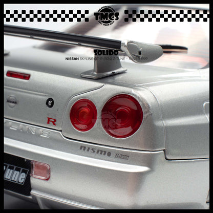 [Solido] 1:18 Nissan Skyline GT-R (R34) Z-Tune - Silver 1999