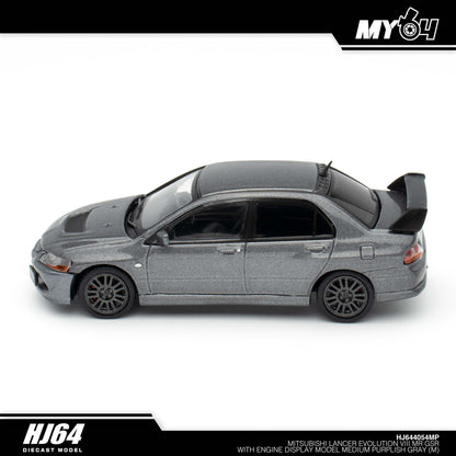 [Hobby Japan] Mitsubishi Lancer Evolution 8 MR GSR with Engine Display Model - Medium Purplish Gray Mica