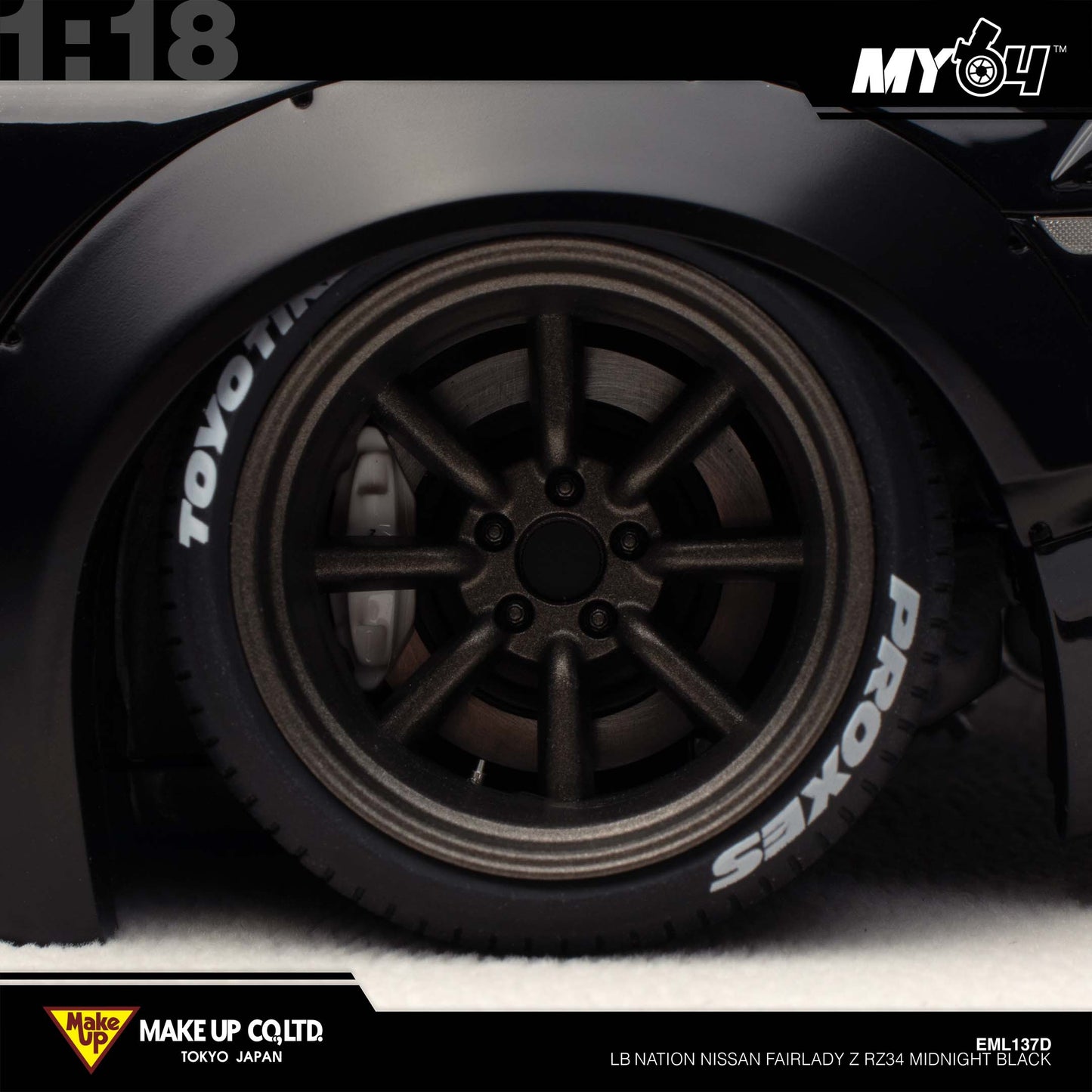 [Make Up] 1:18 Edilion LB★Nation Nissan Fairlady Z RZ34 - Midnight Black