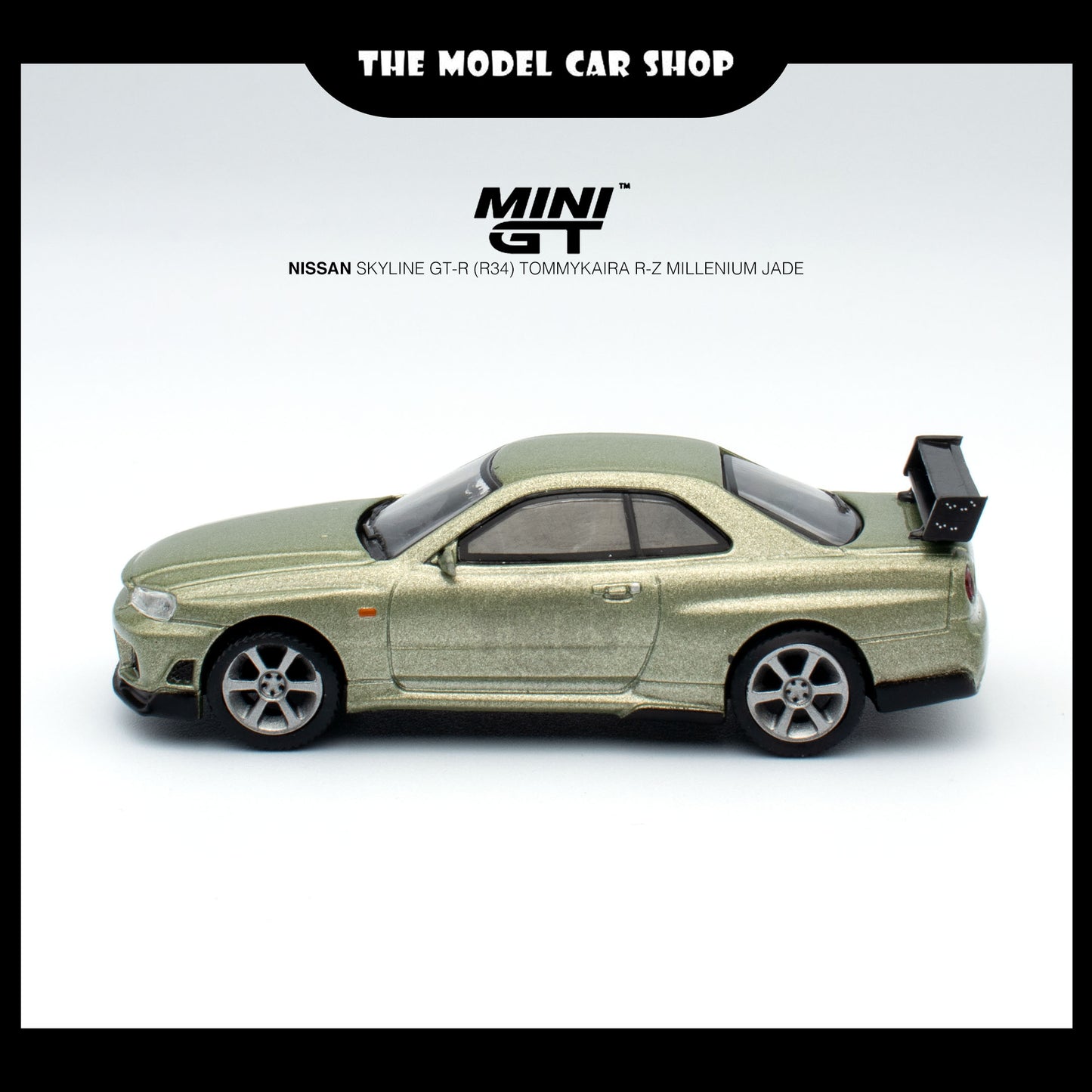 [MINI GT] Nissan Skyline GT-R (R34) Tommykaira R-z - Millenium Jade