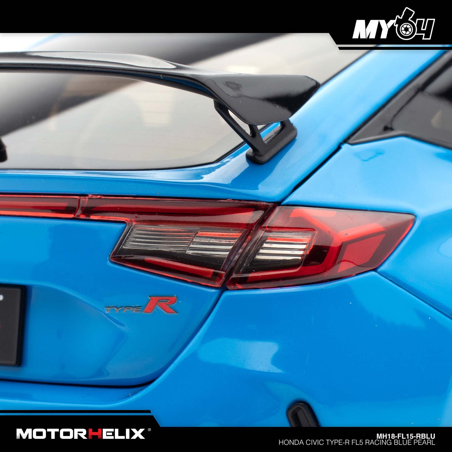 [Motorhelix] 1/18 Honda Civic Type-R FL5 - Racing Blue Pearl