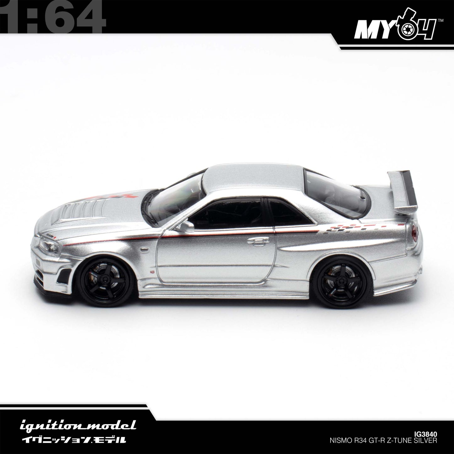 [Ignition Model] 1:64 Nismo Nissan Skyline R34 GT-R Z-Tune - Silver