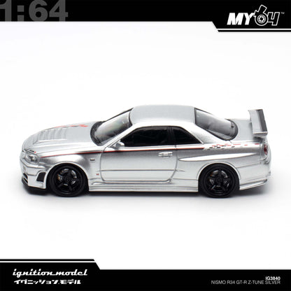 [Ignition Model] 1:64 Nismo Nissan Skyline R34 GT-R Z-Tune - Silver
