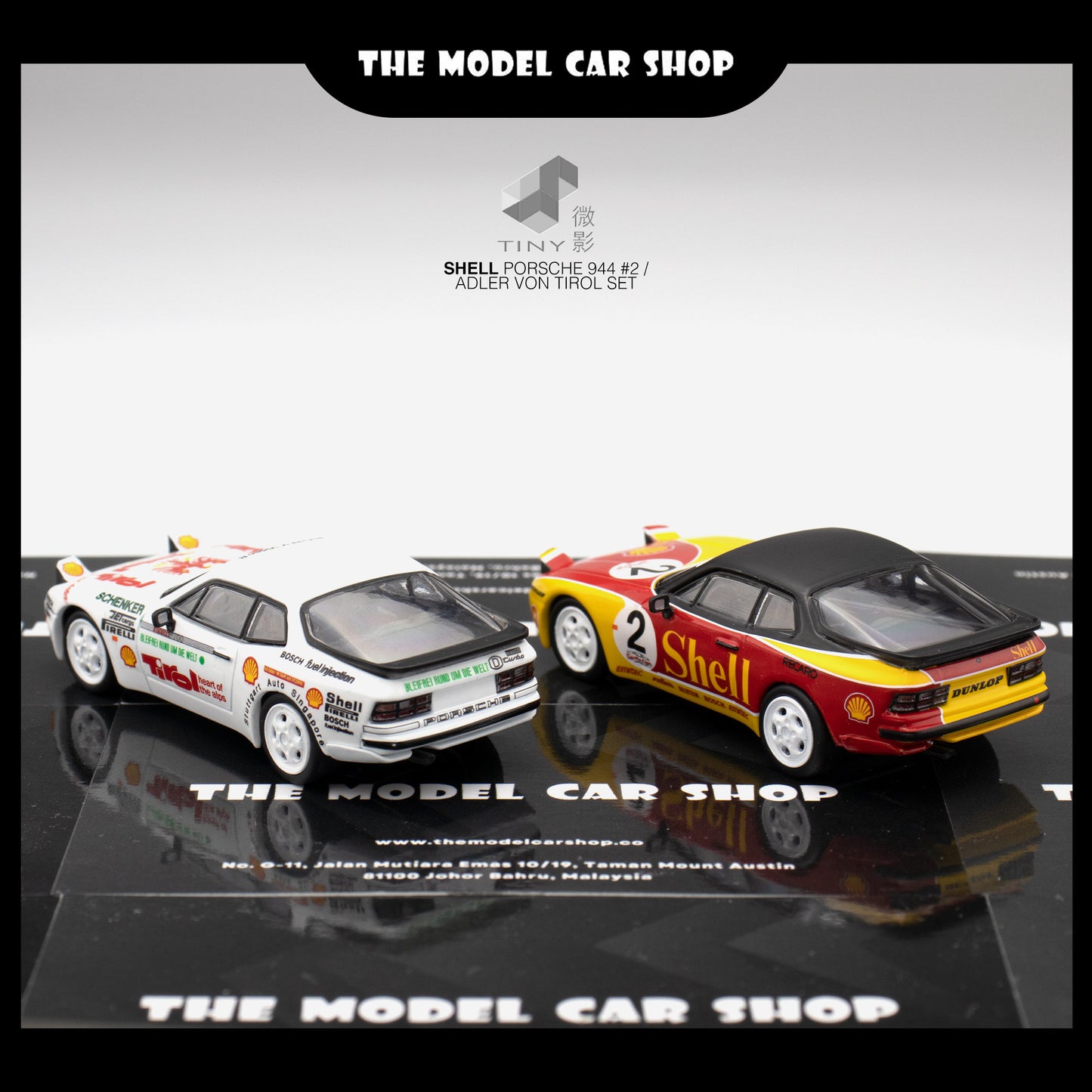 [Tiny x Sparky] Shell Porsche 944 Turbo Cup Shell Combo - Turbo Cup #2 & Adler Von Tirol (Upright Headlights)