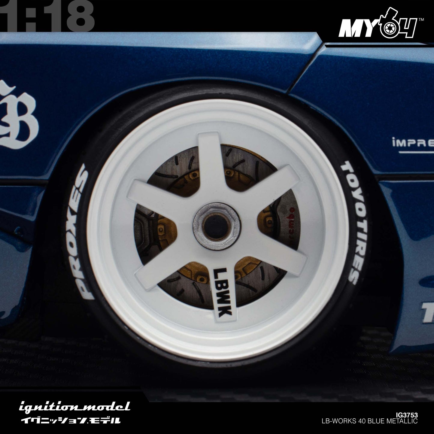 [Ignition Model] 1:18 LB-WORKS 40 - Blue Metallic