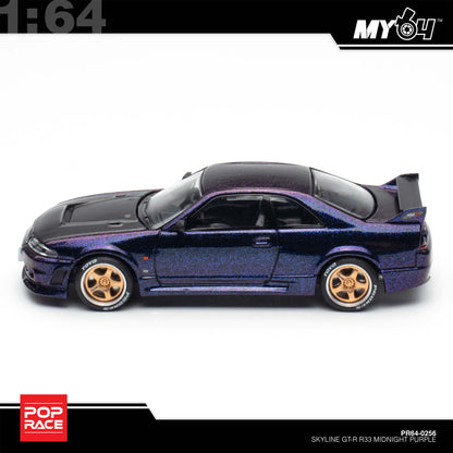 [Pop Race] 1:64 Nissan Skyline GT-R R33 Nismo - Midnight  Purple