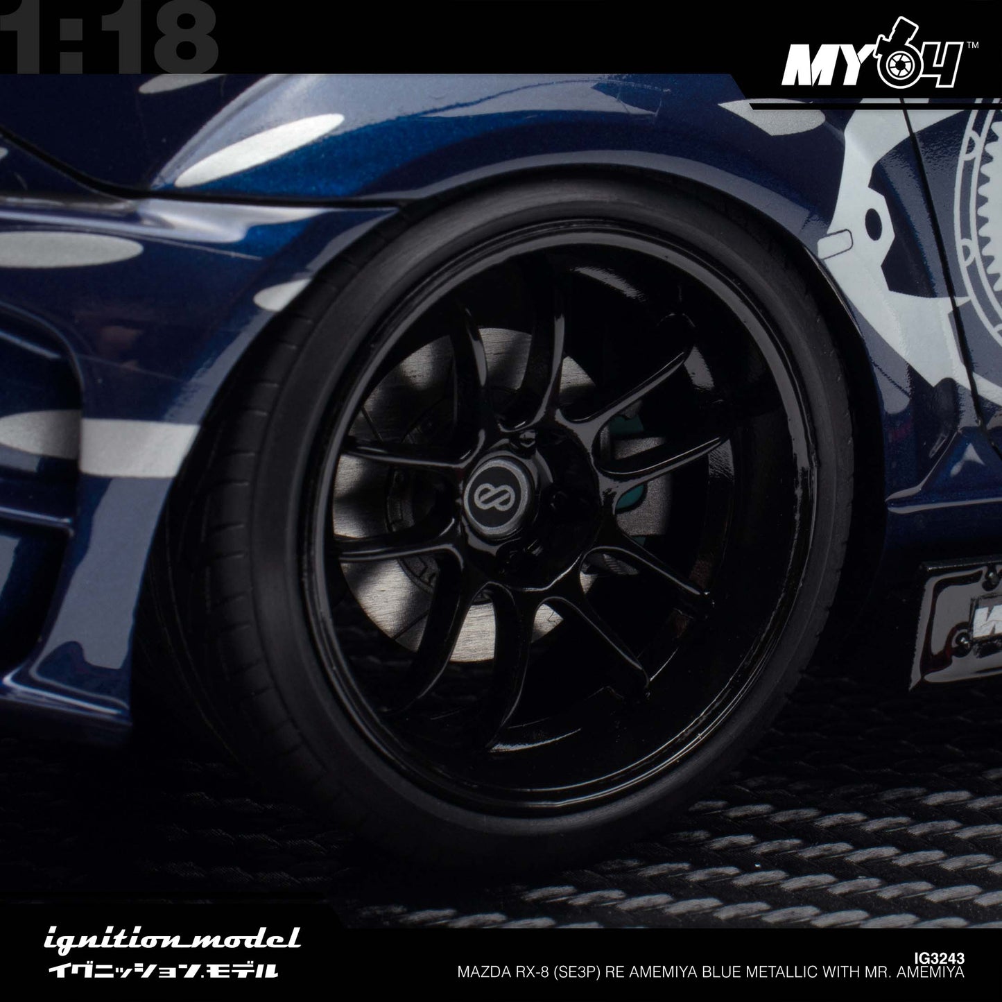 [Ignition Model] Mazda RX-8 (SE3P) RE Amemiya  - Blue Metallic With Mr. Amemiya