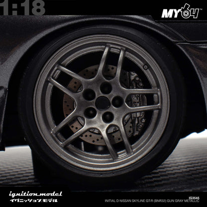 [Ignition Model] 1:18 Initial D Nissan Skyline GT-R (BNR32) - Gun Gray Metallic