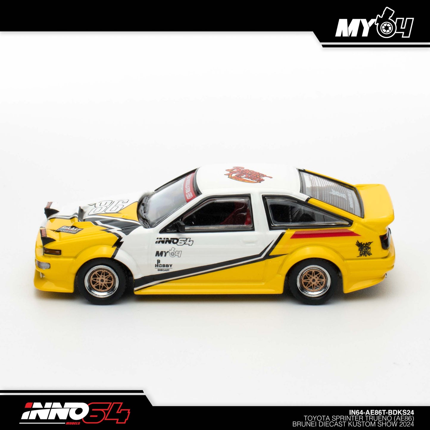 [INNO64] Toyota Sprinter Trueno AE86 Brunei Diecast Kustom Show 2024