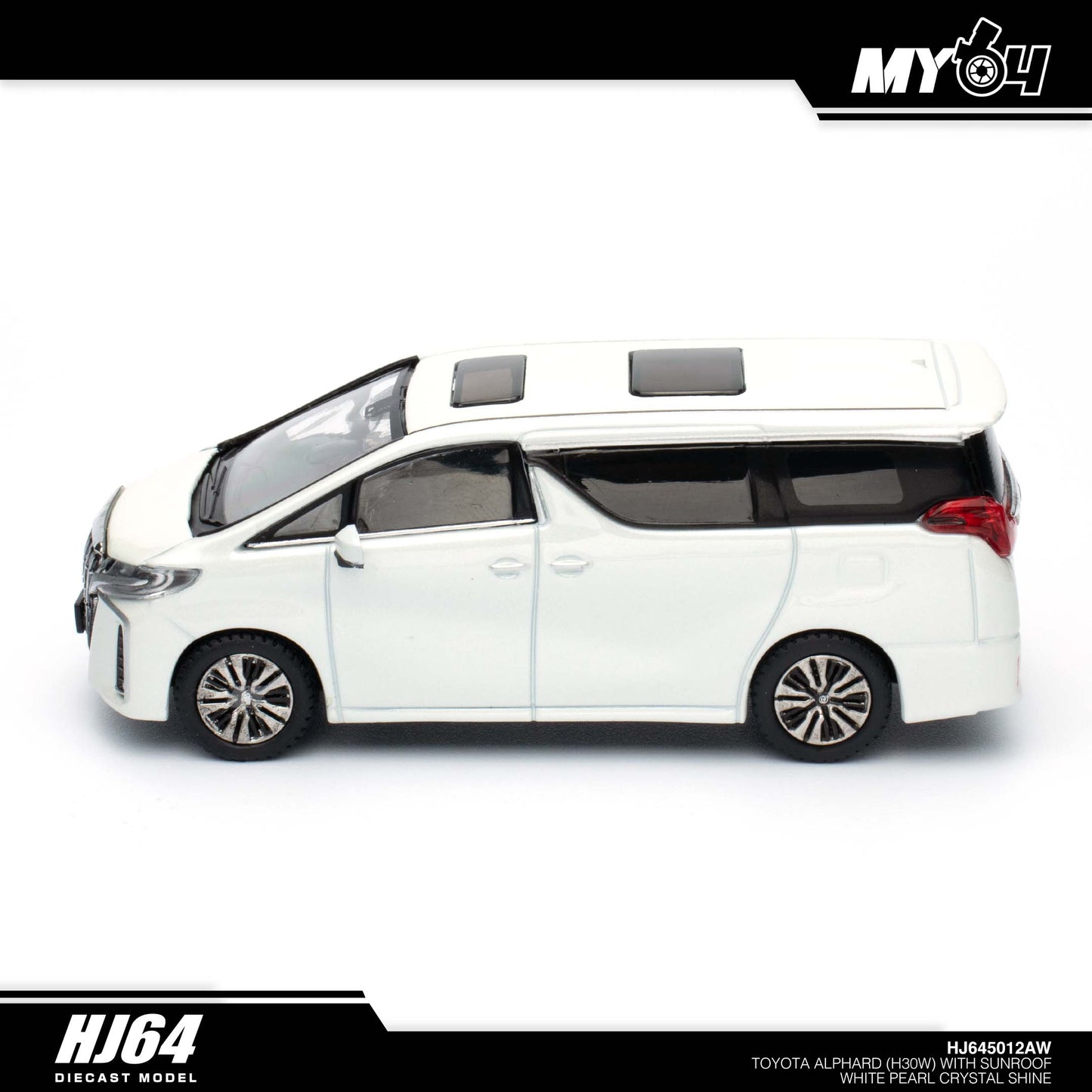 [Hobby Japan] Toyota Alphard (H30W) With Sun Roof - Sparkling White Pearl Crystal Shine
