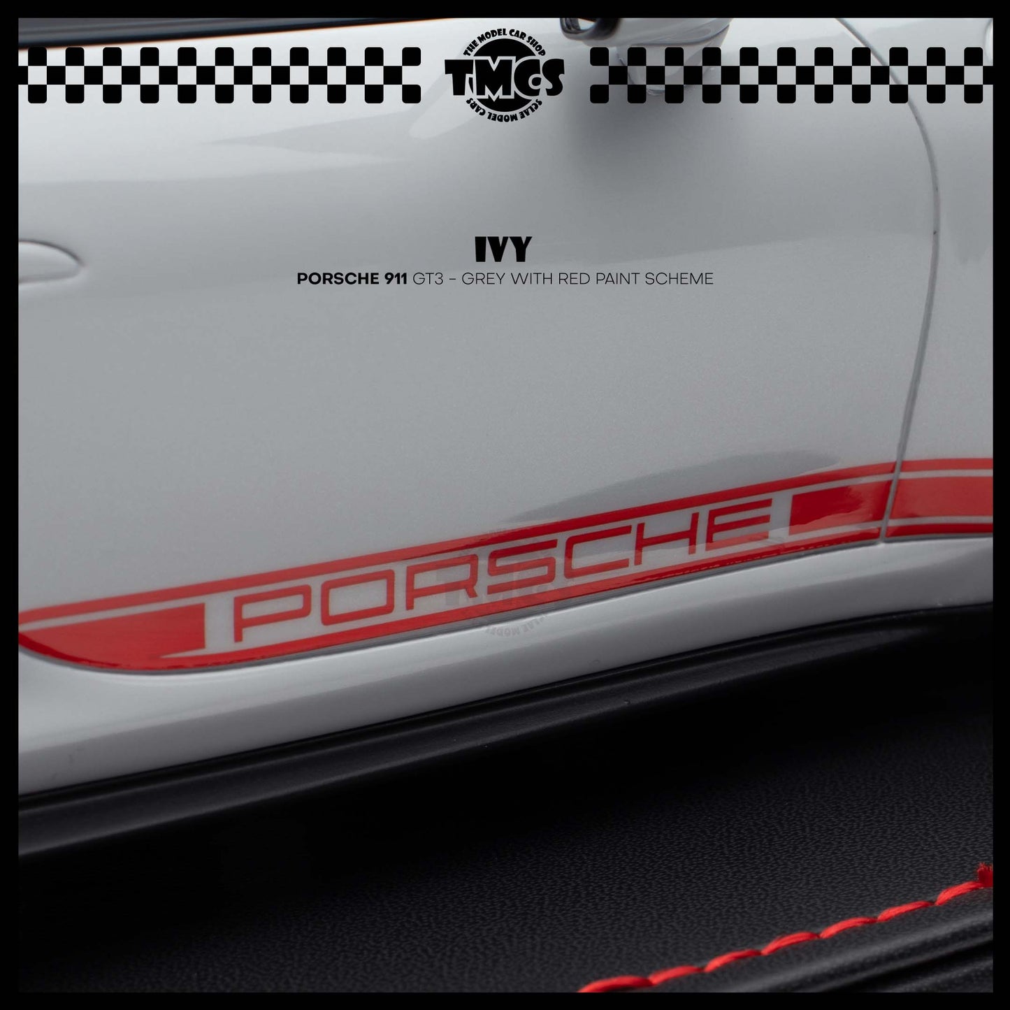 [IVY] 1:18 Porsche 911 GT3 - Grey With Red Paint Scheme
