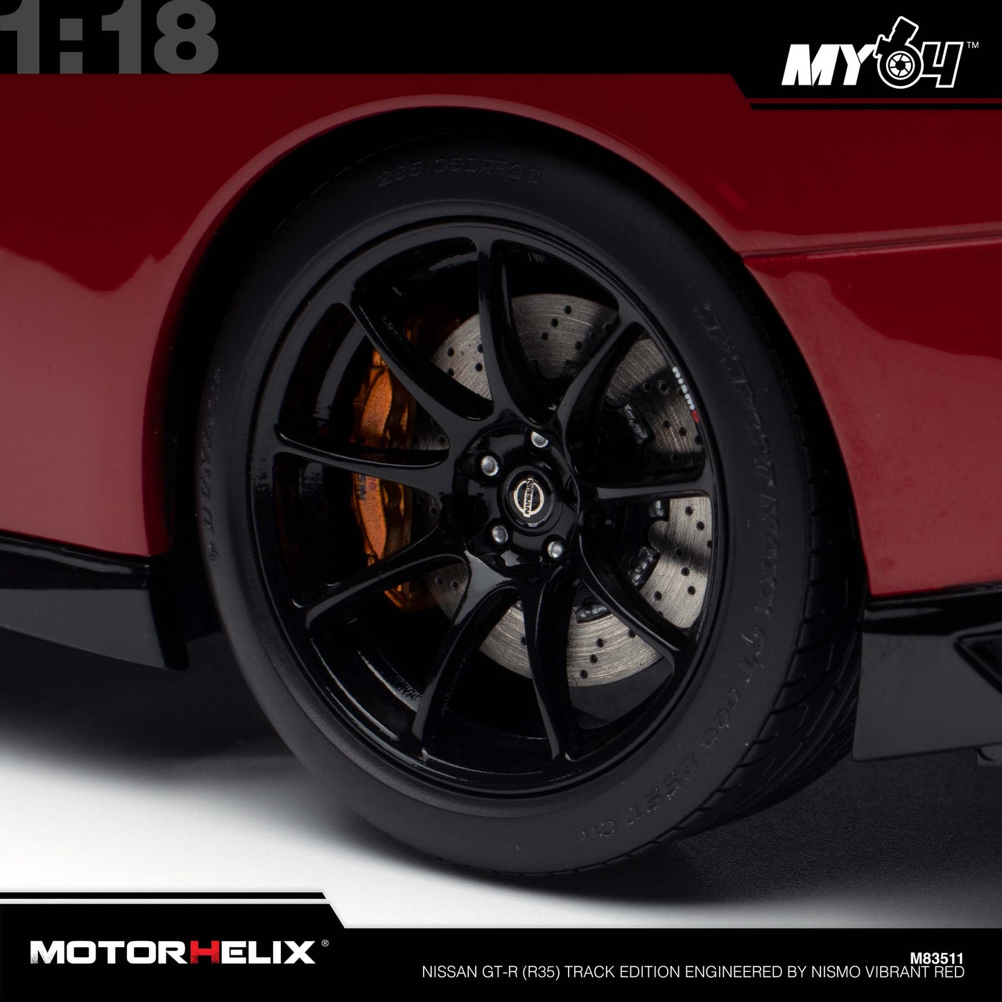 [Motorhelix] Nissan GT-R (R35) Track Edition Engineered By NISMO - Vibrant Red