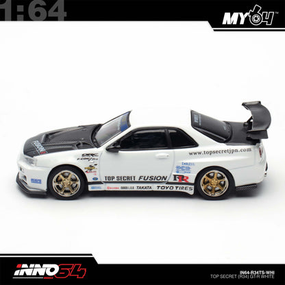 [INNO64] 1:64 Top Secret R34 GT-R - White
