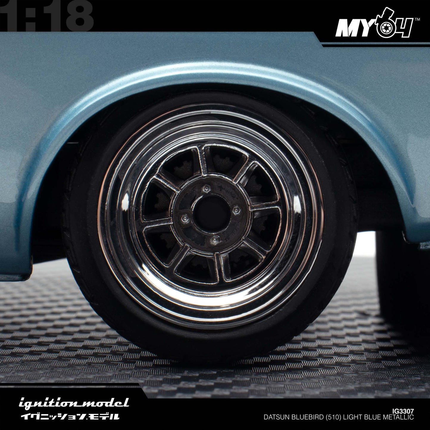 [Ignition Model] Datsun Bluebird (510) - Light Blue Metallic